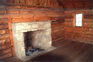 Fireplace Inside Cabin
